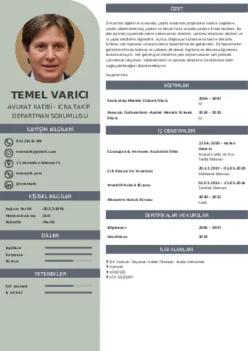 Hukuk Sekreteri Cv Örnekleri cv indir